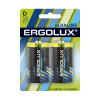 Ergolux Alkaline  D щелочная батарейка, 1.5В 2шт   LR20 BL-2